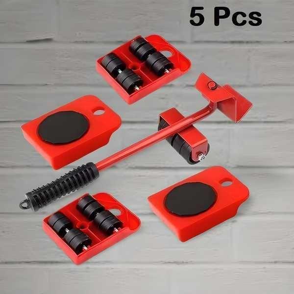 HappyGhar Furniture Moving Tool Kit| Heavy Duty 5-Piece Furniture Lifter & Roller Set (Up to 200kg)