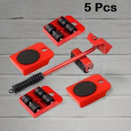 HappyGhar Furniture Moving Tool Kit| Heavy Duty 5-Piece Furniture Lifter & Roller Set (Up to 200kg)